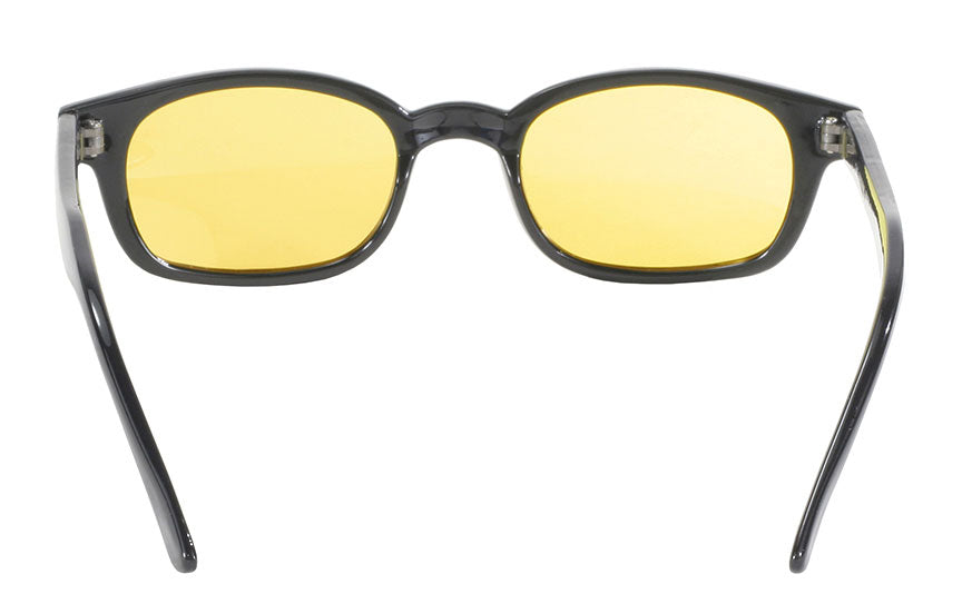 Pacific Coast Sunglasses Pacific Coast Original KD's Biker Sunglasses  (Black Frame/Yellow Lens) at Amazon Women's Clothing store