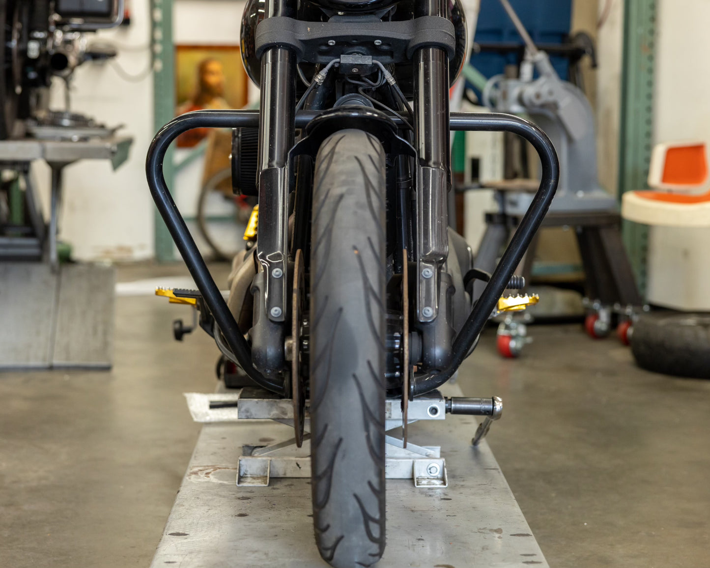 Softail inverted front end 2” lift kit