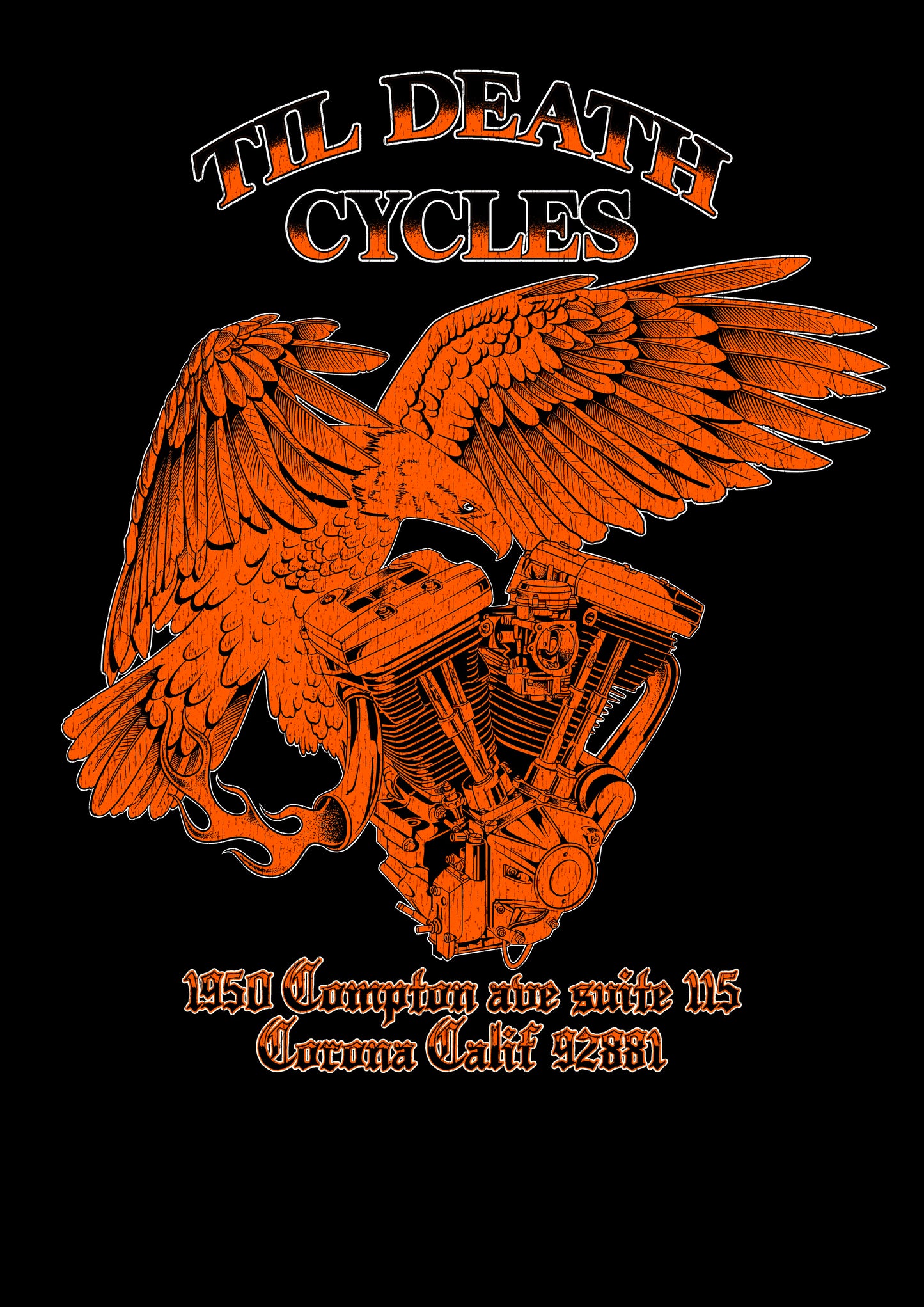 Til Death Cycles Eagle Tee